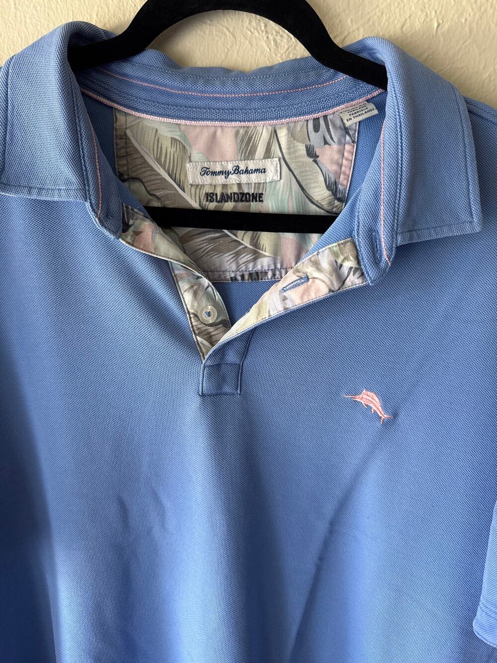 Men's Tommy Bahama Short Sleeve Polo Shirt in Blue Size XXL